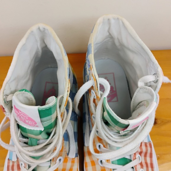 Vans Sk8-Hi Tapered Gingham Block Sneakers Women's Size 9 Men's Size 7.5 - Picture 11 of 12